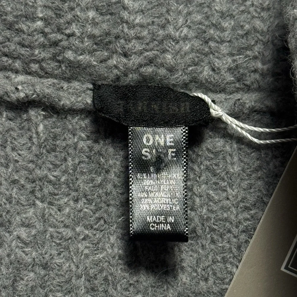 NEW Nordstrom Lamb's Wool Blend Faux Fur Wrap Shawl Cardigan Luxury Chic OS